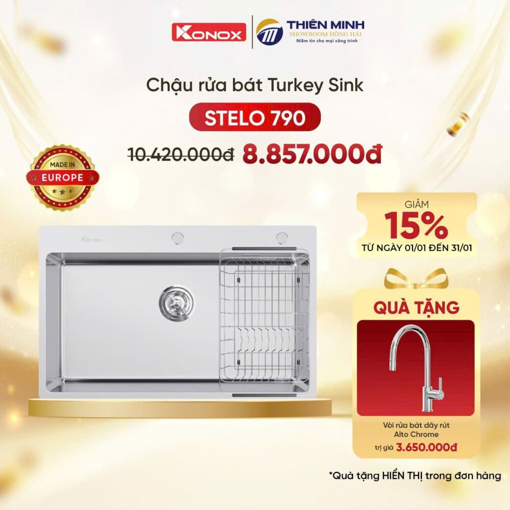 Chậu Rửa Bát Turkey Sink STELO 790