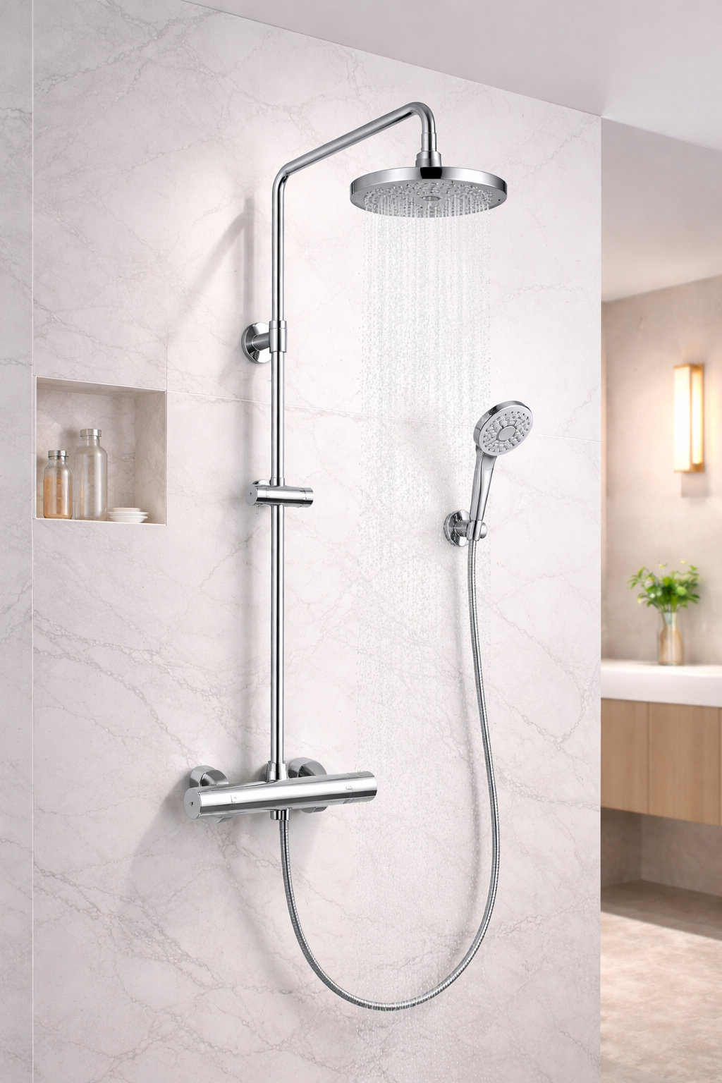 Bộ sen cây nhiệt độ TOTO 2 chế độ massage TBW01404BB/TBW01008V - Ảnh 2